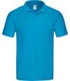SS229 630500 Fruit of the Loom Original Piqué Polo Shirt Azure Blue colour image